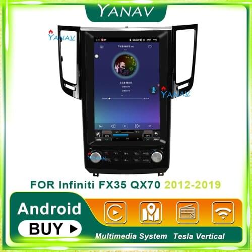12.1'' car stereo GPS navigation for-Infiniti FX35 QX70 2012-2019 car radio multimedia player Vertical screen car video player