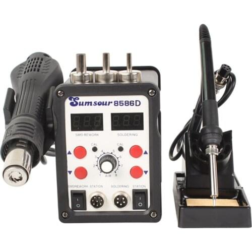 220V 110V Digital Display Soldering Iron Hot Air Soldering Station DIY Shuz Rework Station Mobile Phone Computer Repair Tool