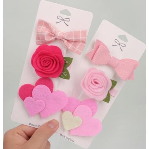 3Pcs/set Baby Hair Clips Heart Fruit Bows Kids Hairpins Flower Hair Clip Barrettes Girls Hair Accessories заколки для девочек