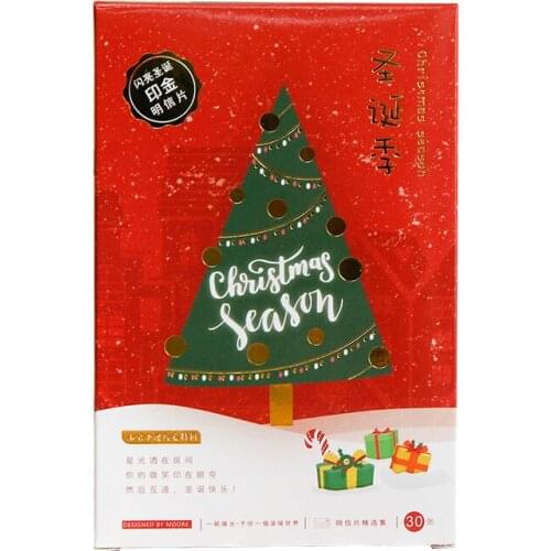 30 Pcs/Set 2021 Merry Christmas Season Postcard /Greeting Card/Message Card/Christmas And New Year Gift