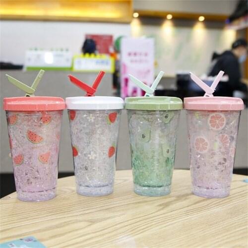 450ml Hard Cute Water Bottles For Girls Kids PP Plastic Travel Drinking Bottle School Durable BPA Free Tea Mug Outdoor Camping