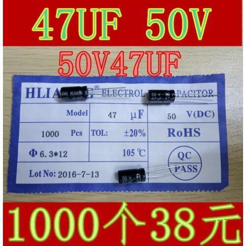 50V47UF 47UF 50V 6*7MM