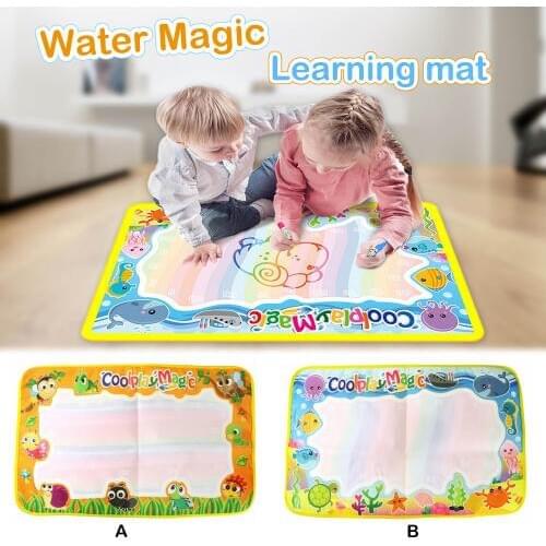 59x36cm Reusable Water Drawing Painting Mat Rug Carpet with 2PCS Water Doodle Pens for Kids Children Early Educational Toy