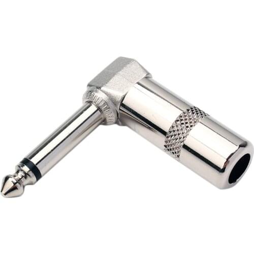 6.35mm Stereo TS Conductor Connector Replacement for Guitar Stage Studio Audio Cable