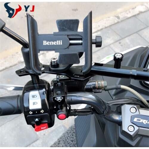 Motorcycle Accessories Handlebar Mobile Phone Holder GPS Stand Bracket For Benelli TRK 502 502X TNT 125 300 600 Leoncino 250 500