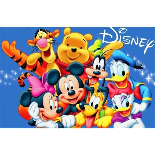 Disney Full Diamond Painting Mickey Donald Pooh Diy Diamond Embroidery Painting Decoration Gift for Family Cross Stitch Kits