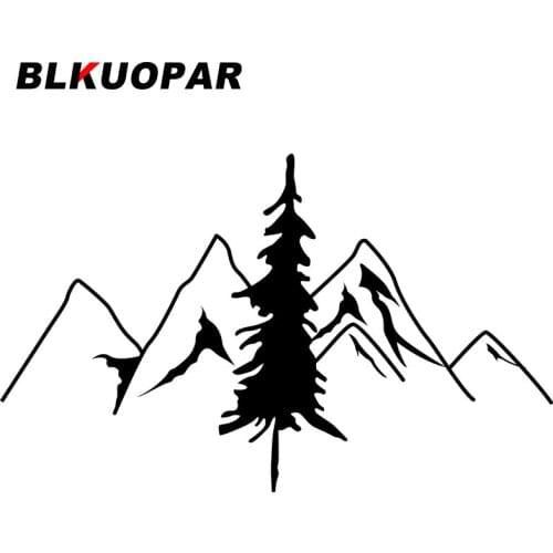 BLKUOPAR for Mountain Forest Silhouette Car Stickers Scratch-Proof Simple Decals Waterproof Windshield Trunk Decor Car Goods