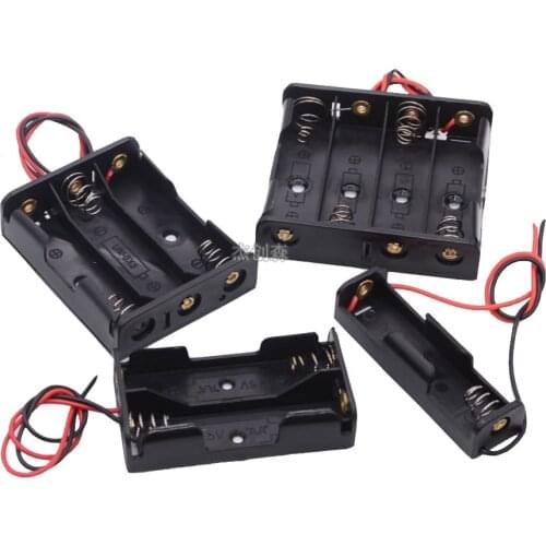 Battery box No. 5 and No. 7 AA/AAA battery holder 1 section 2 section 3 section 4 series battery socket with connecting wire
