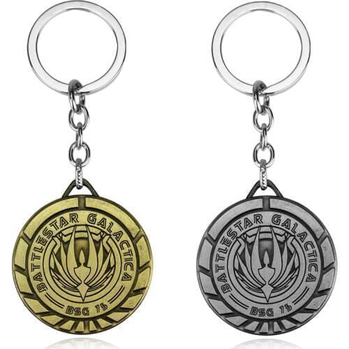 Battlestar Galactica BSG 75 Keychain can Drop-shipping Metal Key Rings For Gift Chaveiro Key chain Jewelry for cars