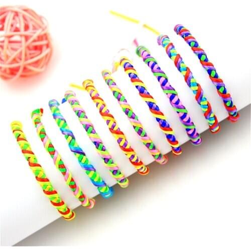 Bohemian Boho Bracelet Women Jewelry Rainbow Handmade Cord Braided String Friendship Bracelets for women