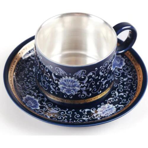 Jingdezhen Latte Cup Coffee Mug Set Simple Household Ceramic Bone China Afternoon Teacup With Saucer Men And Women Mugs