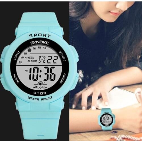 SUMTOCK Sports Womens Luminous Digital Watch Waterproof Female Students Electronic Watch Fashion Simple Watches For Girls Gifts