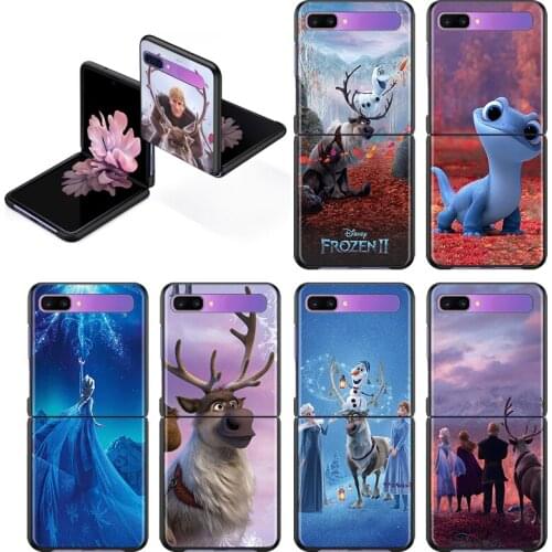 Disney Sven Frozen Case For Samsung Galaxy Z Flip 6.7" Flip3 5G Black PC Hard Phone Cover Segmented Protect Coque
