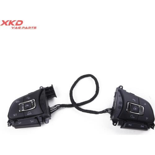 Black Chrome Steering Wheel Multi-function Button For V-W Tiguan 5NA959442 5NA 959 442