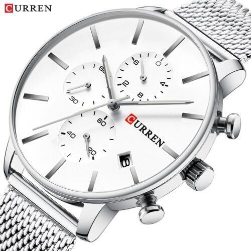 CURREN Top Men Watch Brand Luxury Fashion Quartz Mens Watches Steel Waterproof Sports Wrist Watch Male clock Relogio Masculino