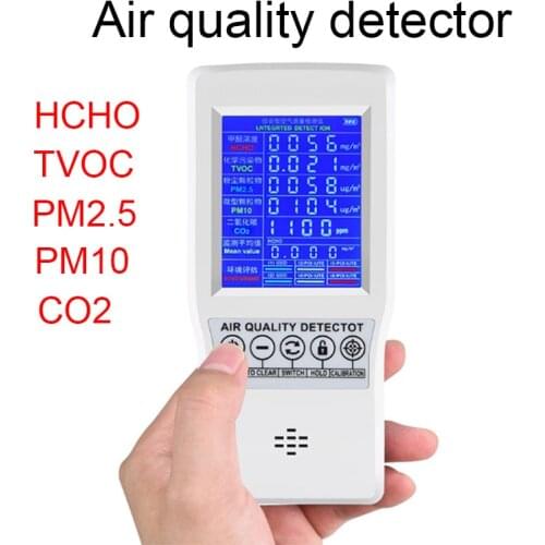 Formaldehyde Accurate Testing PM2.5 PM10 CO2 AQI Detector Home Office Indoors Measuring Tool Multifunctional Air Quality Monitor