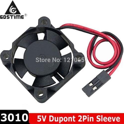 Gdstime DC 5V 30mm Dupont 2 Pin Connector 3010 30x30x10mm 3cm Graphics Card Cooling Cooler Fan