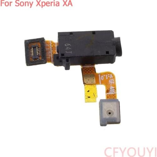 For Sony Xperia XA Earphone Headphone Audio Jack Flex Cable With Mic Microphone Replacement