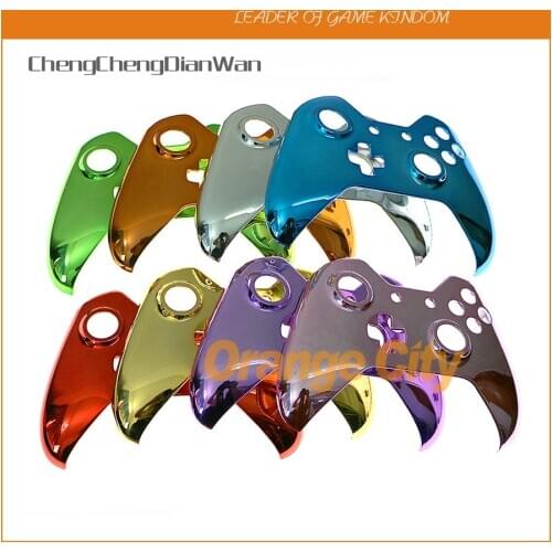 ChengChengDianWan Plated chrome Solid Front Top Up Shell Case Faceplate for Xbox One XBOXONE Controller Housing Cover 20pcs/lot