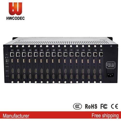 HWCODEC HSC-R116 H.264 H.265 IP Transcoder Live Streaming Encoder Supports RTSP RTMP Transcoder PiP Live Streaming for Twich