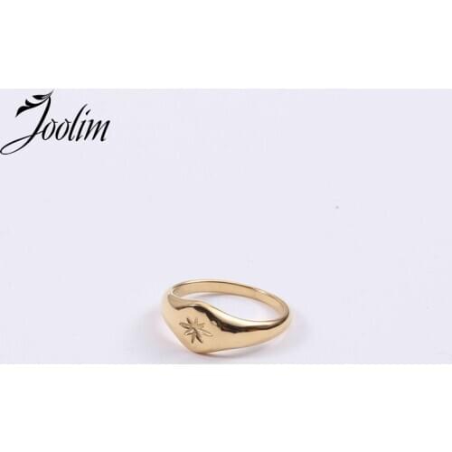 Joolim High End PVD Plated North Star Rings Stainless Steel Rings for Women