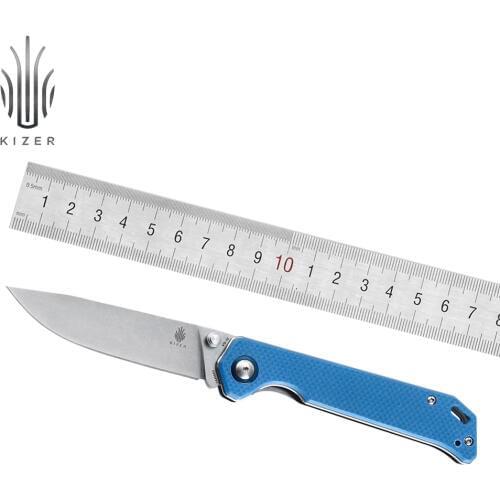 Kizer edc pocket knife Begleiter V4458A3 VG10 steel folding blade knife G10 handle portable camping tools