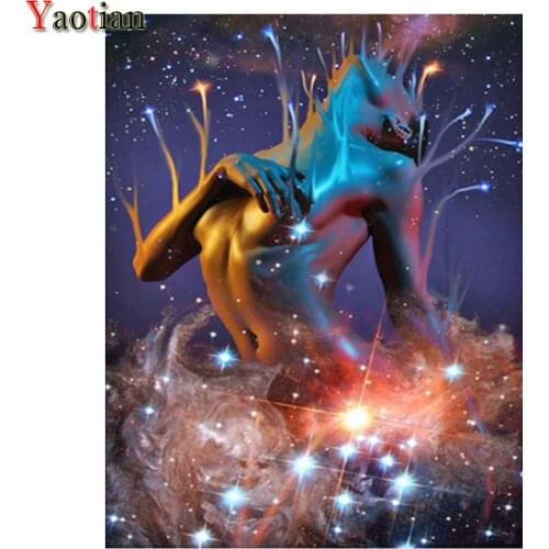 Full Drill Square 5D Diamond Painting Abstract Art Sexy Woman Starry Sky Cross Stitch Diamond Embroidery Wall Stickers Decor New