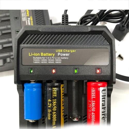 16340 Li-ion Battery Rechargeable Batteries and USB Charger 1300mAh Battery for Flashlight Travel Wall Charger CR123A Battery
