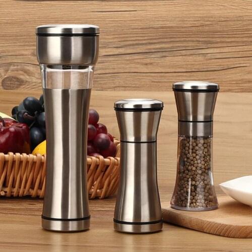 Manual Steel Bean Sesame Salt and Peppers Mill Manual Food Grinders Spice Jar Containers Kitchen Gadgets Spice Tool