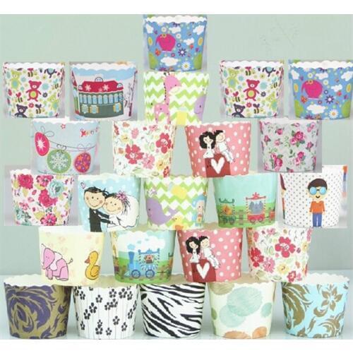 1200 pcs Mix color Cute Christams Decoration Muffin Cupcake Cases Tools Mini Paper Cake lines Baking Cups