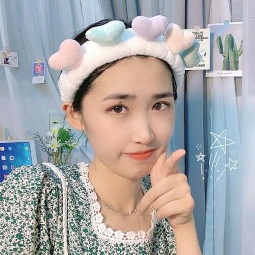 Korean Style Lovely Headband Soft Elastic Turban Coral Fleece Headwrap Hair Accessories Wash Face Make Up Hair Holder Bands