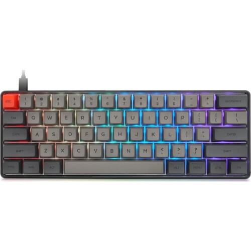 Black White SK61 Type-C Gateron optical switches Dye Sub Keycaps RGB backlight Mechanical Keyboard