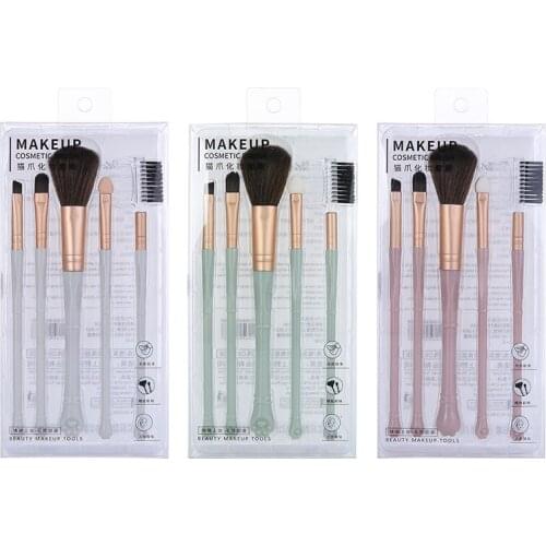 5pc/Set Makeup Brushes Set High-Quality Professional Set Face Eyeshadow Powder Foundation Eyebrow Blending Cosmetic Beauty Tools