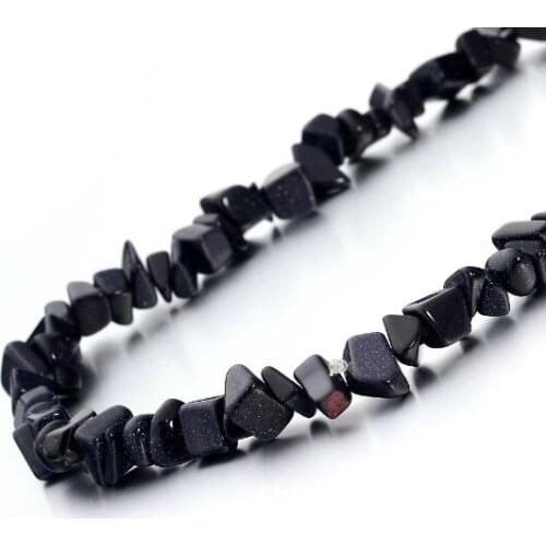 Wholesale 80cm irregular shape Stone Blue sandstone Beads Loose Beads For Jewelry Making DIY Bracelet d4sd