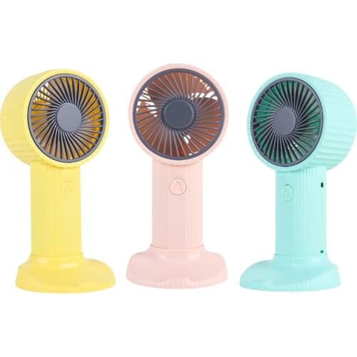 Mini Handheld Fan Portable Cooling Fan Personal Fan Desk Fan Night Lamp Mobile Phone Holder USB Rechargeable Office Home Use