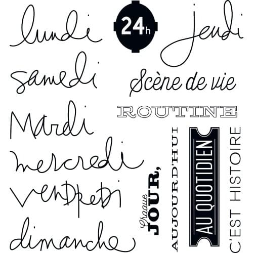 French word Transparent Silicone Rubber Stamp Sheet Cling Scrapbooking DIY Cute Pattern Photo Album Stamp