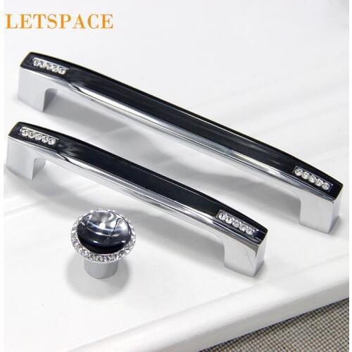 128mmluxury diamond furniture decorative handle crystal kitchen cabinet wardrobe door pull handles gold silver dresser pulls3.8"