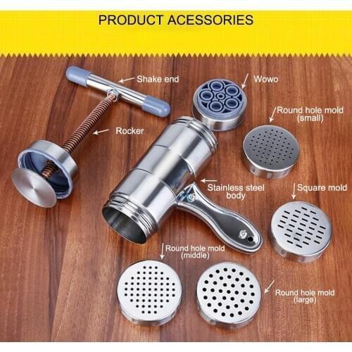 Manual Stainless Steel Noodle Maker Press Pasta Machine Crank Cutter Fruits Juicer Cookware Making Spaghetti Chinese Food Tools