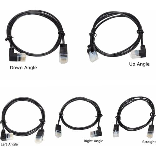 Cat6 Ethernet Cable RJ45 Right Angle UTP Network Cable Patch Cord 90 Degree Cat6a Ultra Slim Lan Short Cables 0.25M 1M 2M 3M 5M