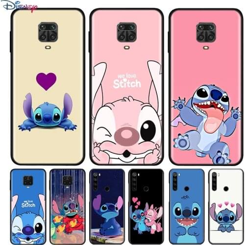 Black Silicone Cover Cute Lilo Stitch For Xiaomi Redmi Note 10 10S 9 9S Pro Max 9T 8T 8 7 6 5 Pro 5A Phone Case