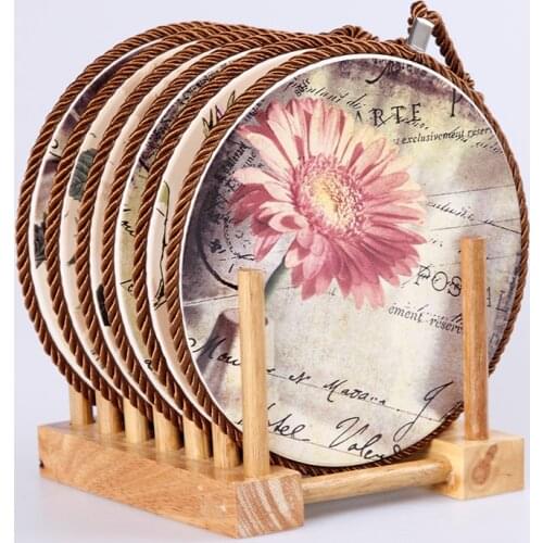 Nordic Heat Proof Mat Pot Mat Placemat European Entry Lux Mat Anti-Scalding Table Mat Household Coasters Ceramic