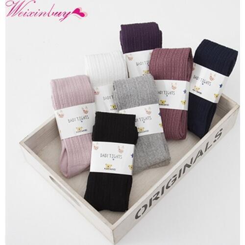 Baby Girl Stretch Leggings Pants Spring and Autumn Toddler Child Knitting Trousers