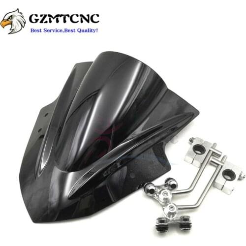 Motorcycle Windshield Windscreen w/ Adjustable Bracket Wind Screen for Benelli TNT 600 1130 899 BN600i BJ600 BJ300 BJ250 BN302