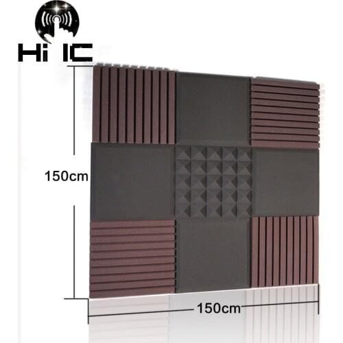 High Quality 50x50cm Panel Soundproofing Wall Stickers Sponge Foam Sound-Absorb Noise Sponge Foam Recording Sound Absorber