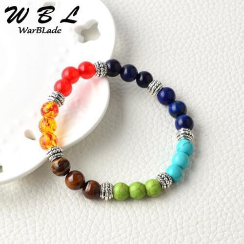 WBL Natural Stone Bracelet Lava Turquoises Beads Chakra Bracelets Bangle for Women Handmade Wristband Elegant Jewelry