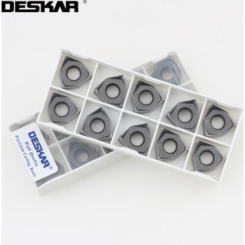 10PCS DESKAR WNMU080608EN-GM LF6018 Milling Cutting Cutter Carbide Inserts CNC Lathe Turning Tools Parts For Stainless Steel