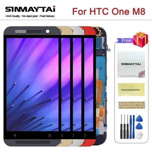 5.0" Test M8 LCD Display with Frame For HTC One M8 LCD Display Touch Screen Digitizer Replacement For HTC 831c LCD Screen