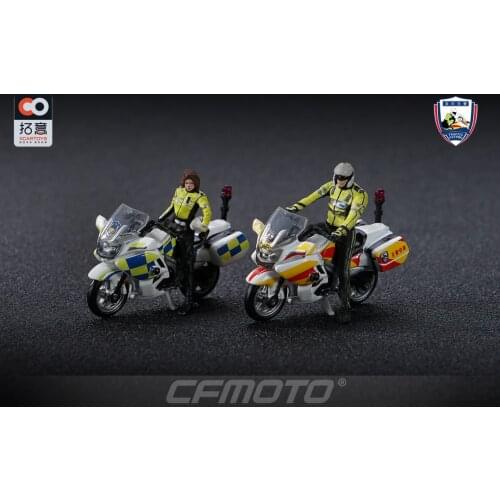 1/64 Xcartoys China CFMOTO CF650G Police Diecast Motor for Diorama Display
