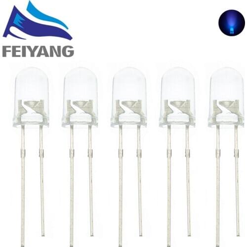 100PCS Super Bright 5mm Round UV/ Purple Led Emitting Diode F5 LED light for DIY Lights