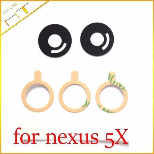 10x original Glass material back rear camera lens with sticker for LG nexus 5X